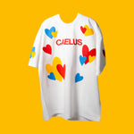 HEARTS WHITE T-SHIRT