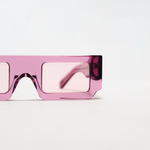 Hot Pink Rectangle Box Sunglasses