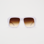 Retro Squared White Sunglasses