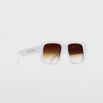 Retro Squared White Sunglasses