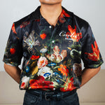 STILL LIFE FLOWERS SWISS SATIN SHIRT