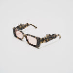 White Leopard Dollar Sunglasses