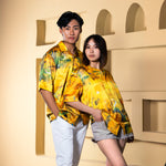 YELLOW GLOW SWISS SATIN SHIRT